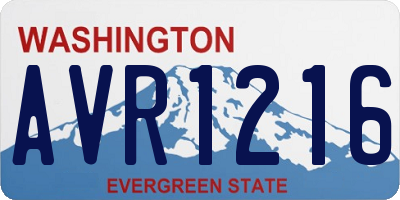 WA license plate AVR1216