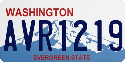 WA license plate AVR1219