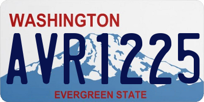 WA license plate AVR1225