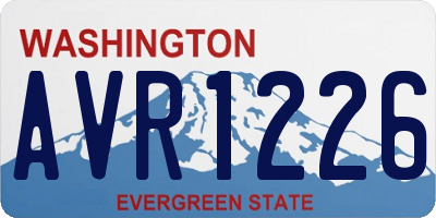 WA license plate AVR1226