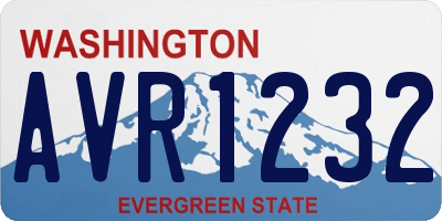 WA license plate AVR1232