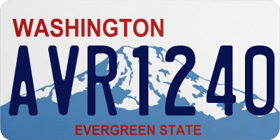WA license plate AVR1240