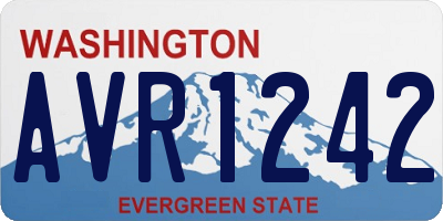 WA license plate AVR1242