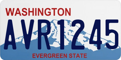 WA license plate AVR1245