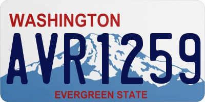 WA license plate AVR1259