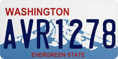 WA license plate AVR1278