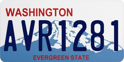 WA license plate AVR1281
