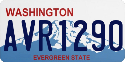 WA license plate AVR1290