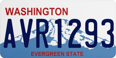 WA license plate AVR1293