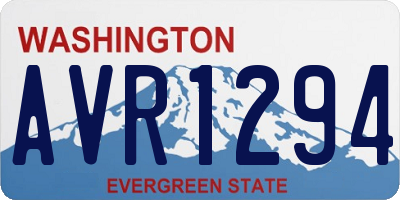 WA license plate AVR1294