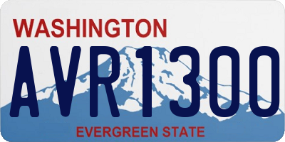 WA license plate AVR1300