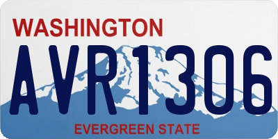 WA license plate AVR1306