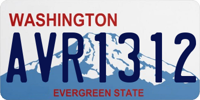 WA license plate AVR1312