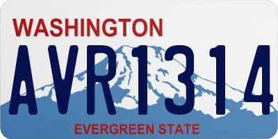 WA license plate AVR1314