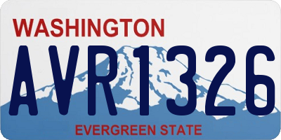 WA license plate AVR1326