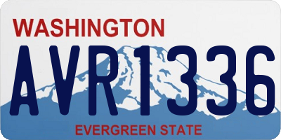 WA license plate AVR1336