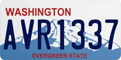 WA license plate AVR1337