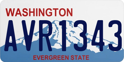 WA license plate AVR1343