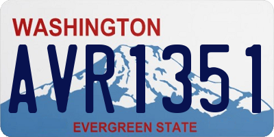 WA license plate AVR1351