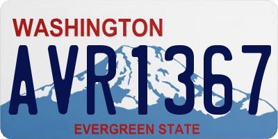 WA license plate AVR1367