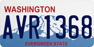 WA license plate AVR1368