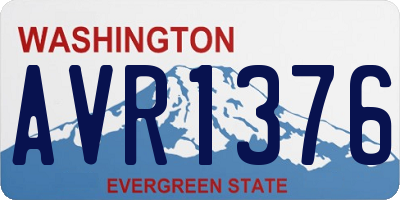 WA license plate AVR1376