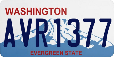WA license plate AVR1377