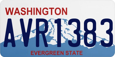WA license plate AVR1383