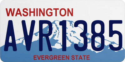 WA license plate AVR1385
