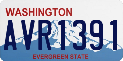 WA license plate AVR1391