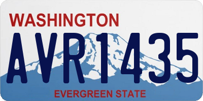 WA license plate AVR1435