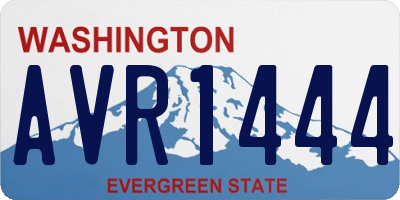 WA license plate AVR1444