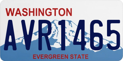 WA license plate AVR1465