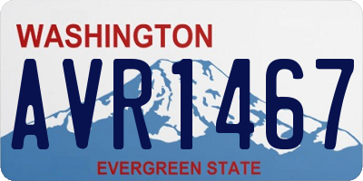 WA license plate AVR1467