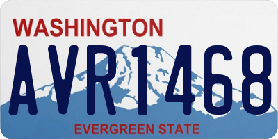WA license plate AVR1468