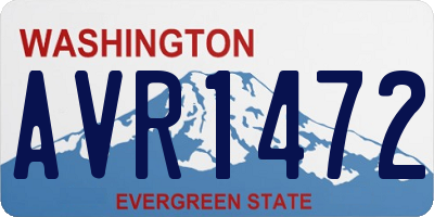 WA license plate AVR1472