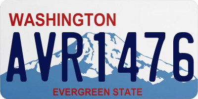 WA license plate AVR1476