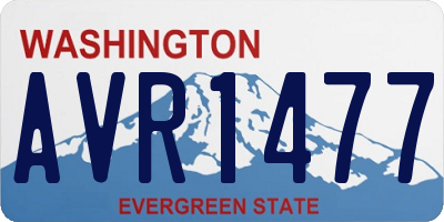 WA license plate AVR1477
