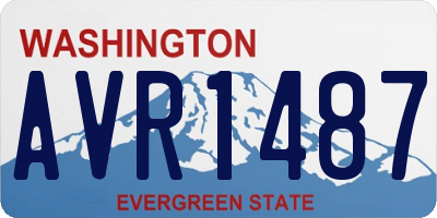 WA license plate AVR1487