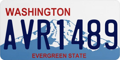 WA license plate AVR1489
