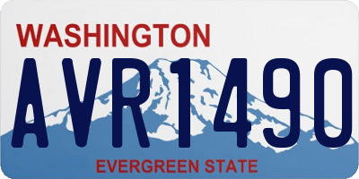 WA license plate AVR1490
