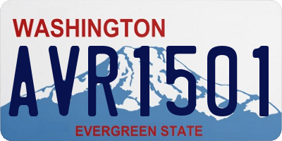 WA license plate AVR1501