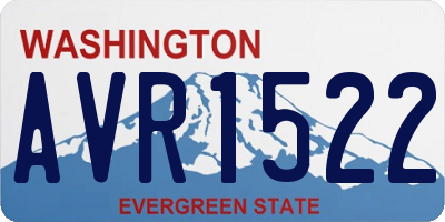 WA license plate AVR1522