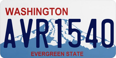 WA license plate AVR1540