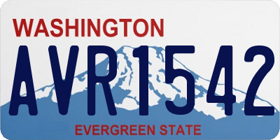 WA license plate AVR1542