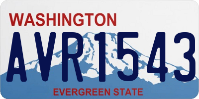 WA license plate AVR1543