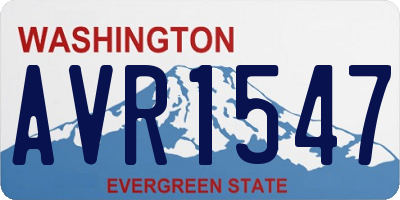 WA license plate AVR1547