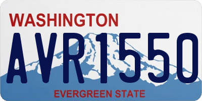 WA license plate AVR1550