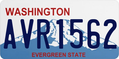 WA license plate AVR1562
