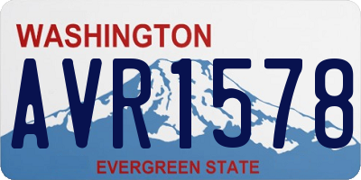 WA license plate AVR1578